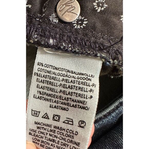 We The Free Flare Curvy Jeans Womens 34 Blue Mid-Rise Lace-Back Cotton Stretch - Picture 9 of 9